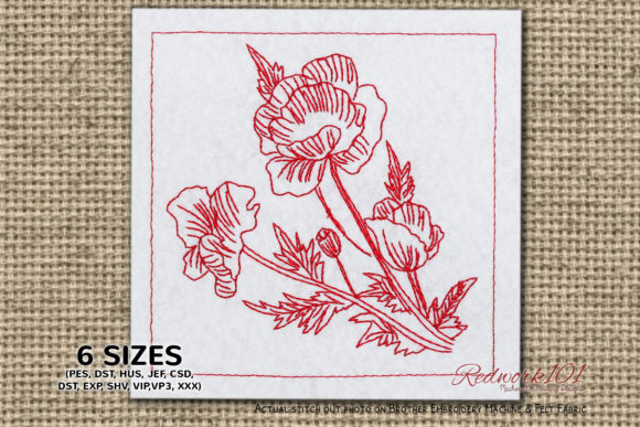 Artistic Poppies: A Redwork Review for Gift Makers