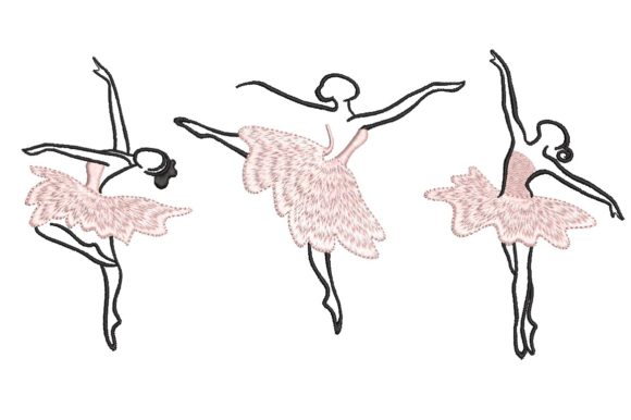 Ballerinas: A Graceful Machine Embroidery Design for Boutique Apparel