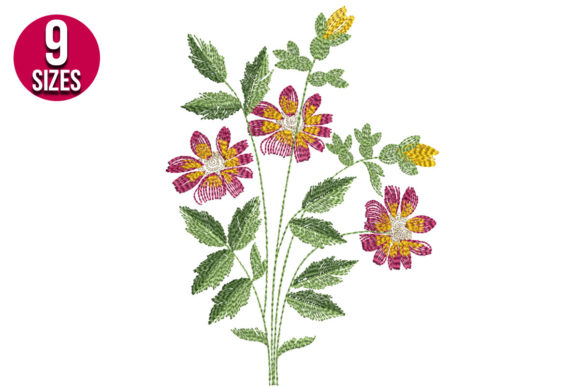 Floral Bunch: A Stylish Choice for Modern Embroidery Projects