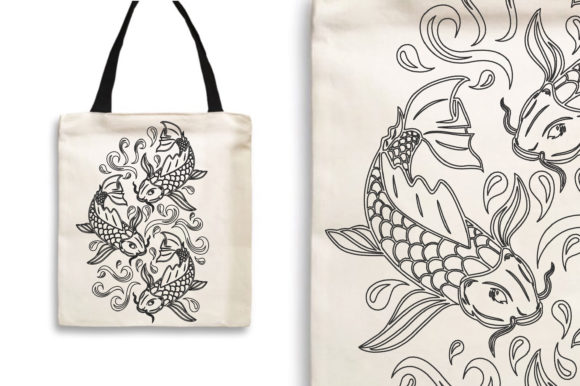 Japanese Koi Fish: Elegant Embroidery for Meaningful Gifts