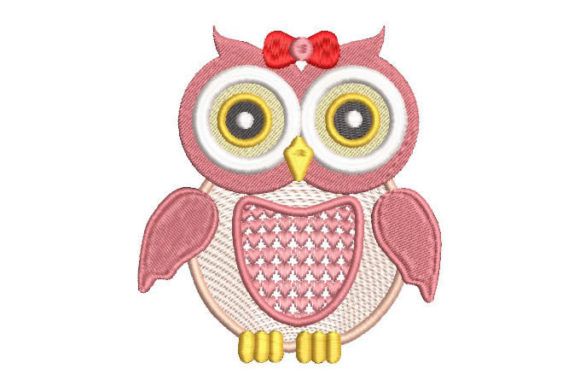 Pink Owl: A Charming Pick for Holiday Embroidery