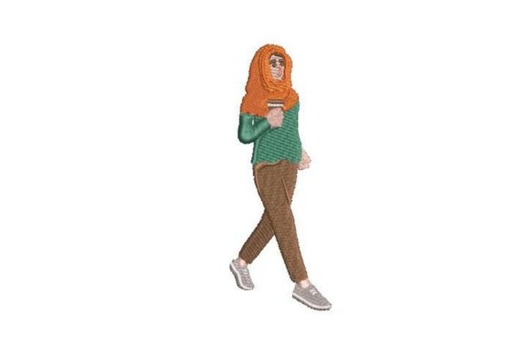 Review: Woman Walking with Take Away Coffee Design